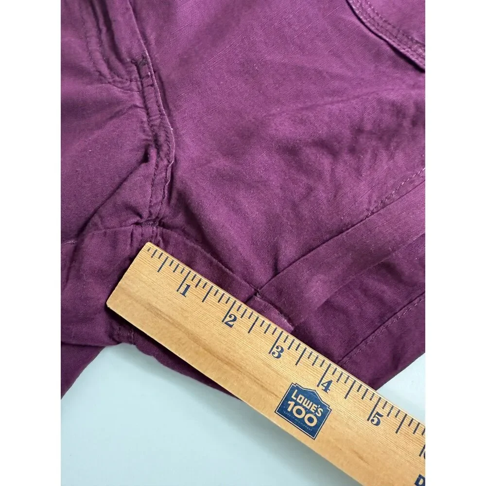 H&M Women's Purple Linen Blend Shorts Size 14